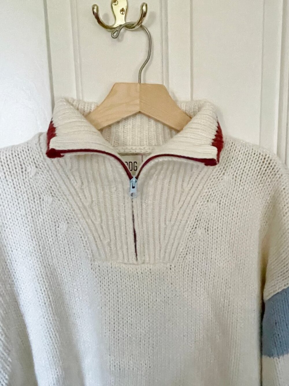 Urban Outfitters BDG Lizzie Alaska Husky Graphic Quarter Zip Pullover Sweater S - Picture 3 of 14